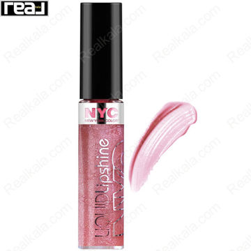 رژ لب NYC Liquid Lipshine با رنگ Pink Cosmo و جلوه براق مناسب آرایش روزانه و شبانه