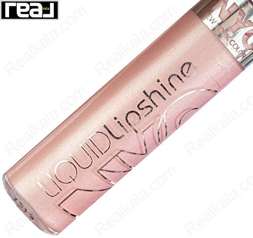 نمای نزدیک لیپ گلاس نود صورتی NYC Liquid Lipshine شماره 576 Prospect Pink