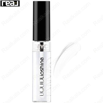رژ لب NYC Liquid Lipshine با رنگ Citys Clear و جلوه شفاف مناسب آرایش روزانه و شبانه