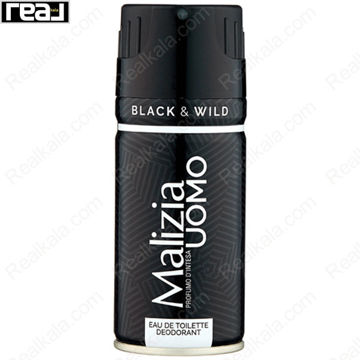 اسپری مالیزیا یومو مدل بلک اند وایلد Malizia Uomo Black & Wild Spray 150ml
