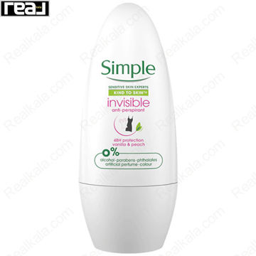 مام رول ضد تعریق ضد لک سیمپل Simple Invisible Anti-Perspirant Roll On 50ml