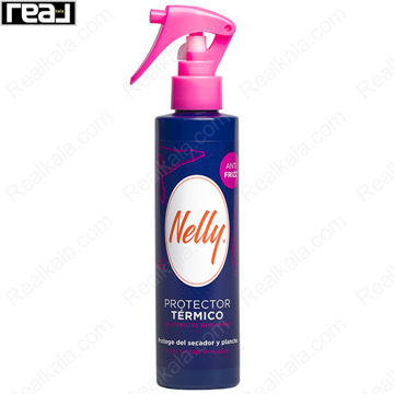 اسپری محافظ حرارتی مو Nelly Protector Térmico Anti Frizz مناسب محافظت از مو در برابر حرارت سشوار و اتو مو و جلوگیری از وز شدن مو