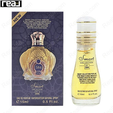 بطری اسمارت کالکشن کد 584 با تصویر عطر شیخ گلد مردانه روی جعبه