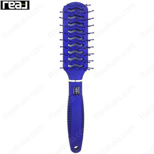 برس مو برند رز مدل تونل دار (آبی) Hair Brush Rose