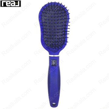 برس مو برند رز مدل منحنی دندانه نایلونی (آبی) Hair Brush Rose
