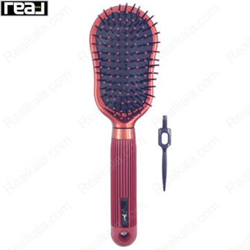 برس مو برند رز مدل منحنی دندانه نایلونی (قرمز) Hair Brush Rose