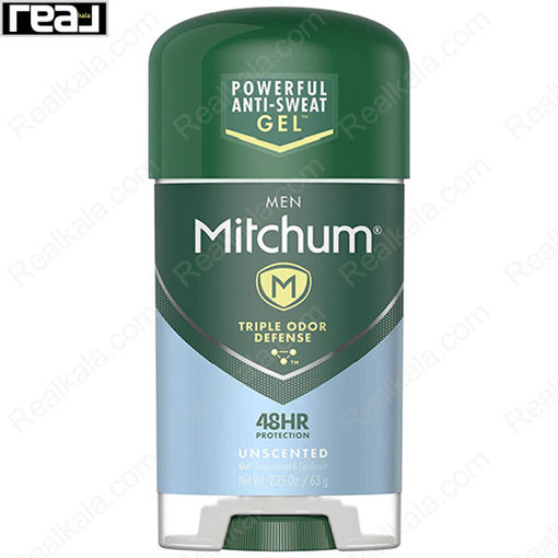 ضد تعریق (مام) ژله ای میچام مدل آنسکنتد (بدون بو) Mitchum Men Triple Odor Defense Unscented 48HR Protection 63g