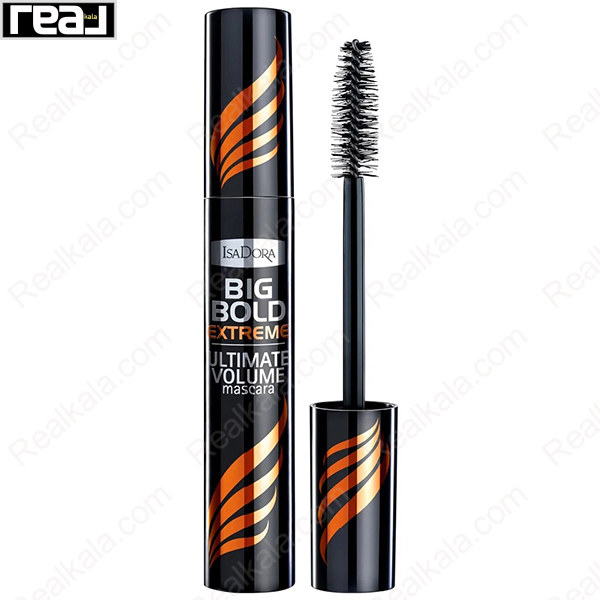 ریمل حجم‌دهنده IsaDora Big Bold Extreme Ultimate Volume با برس بزرگ و فیبرهای متراکم برای افزایش حجم مژه‌ها