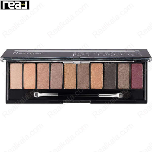 پالت سایه چشم 10 رنگ فلورمار مدل متالیک Flormar EyeShadow Palette Metallic