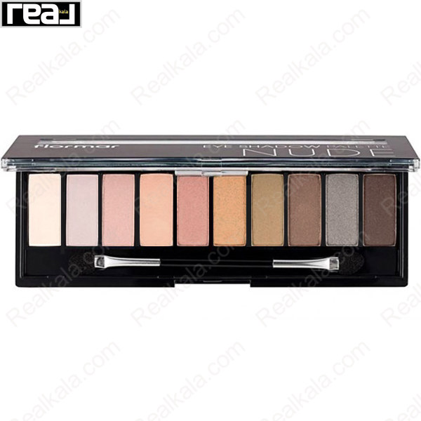 پالت سایه چشم 10 رنگ فلورمار مدل نود Flormar EyeShadow Palette Nude
