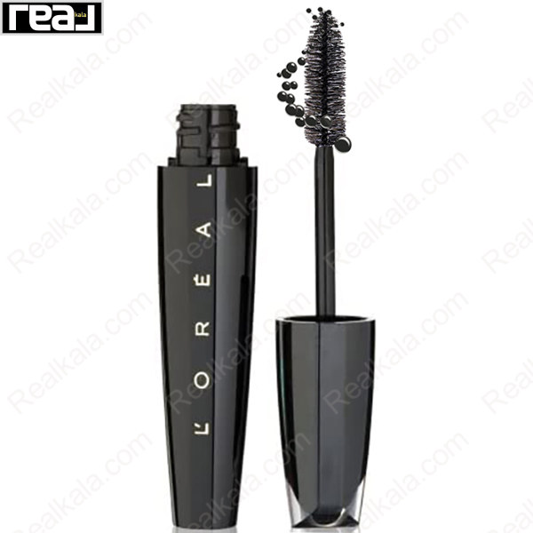 نمای کامل ریمل لورآل مدل ولومینوس اکسترا ولوم کلاژن مشکی