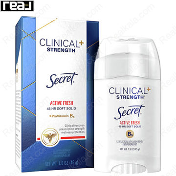 ضد تعریق سکرت کلینیکال پلاس سافت سالید مدل Active Fresh با محافظت 48 ساعته