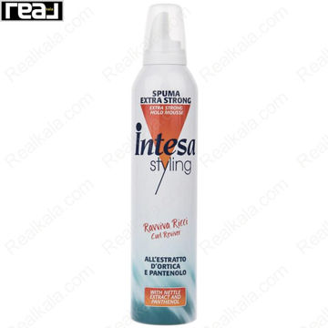 موس مو اینتسا استایلینگ مدل Curl Reviver با فرمول Extra Strong و عصاره گزنه و پانته‌نول برای احیای فر و تثبیت حالت مو