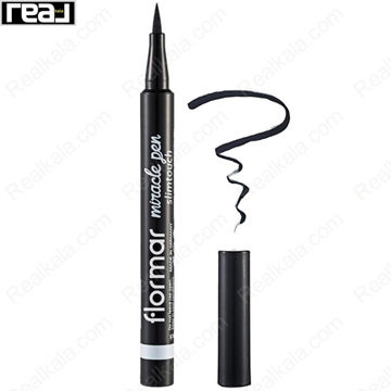 خط چشم خودکاری ماژیکی فلورمار مدل میراکل پن شماره 004 Flormar Miracle Pen Slim Touch Onyx Black Eyeliner