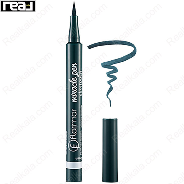 خط چشم خودکاری ماژیکی فلورمار مدل میراکل پن شماره 005 Flormar Miracle Pen Slim Touch Emerald Green Eyeliner