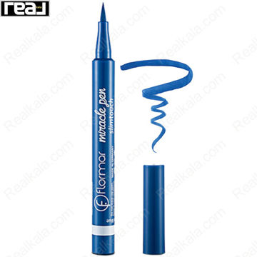 خط چشم خودکاری ماژیکی فلورمار مدل میراکل پن شماره 006 Flormar Miracle Pen Slim Touch Sapphire Blue Eyeliner
