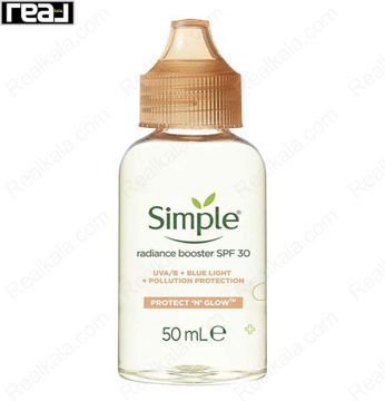 بوستر درخشان‌کننده سیمپل SPF30 با محافظت روزانه در برابر UVA و UVB