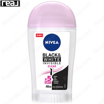 استیک ضد تعریق نیوا Black & White Invisible Clear زنانه با محافظت 48 ساعته و جلوگیری از لکه لباس