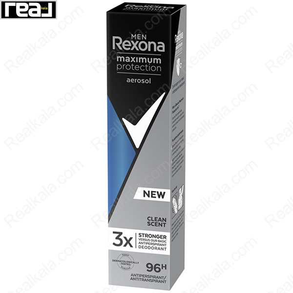 بسته بندی اسپری رکسونا مردانه Maximum Protection Clean Scent 3X