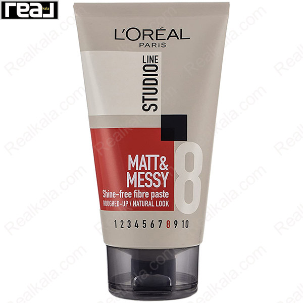 خمیر حالت دهنده مو لورال Matt & Messy Fibre Paste حجم 150ml با جلوه مات و استایل نامرتب