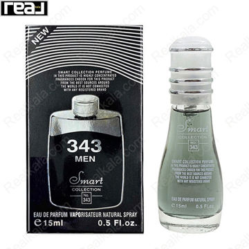 بطری اسمارت کالکشن کد 343 با تصویر عطر مون بلان لجند مردانه روی جعبه