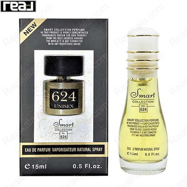 بطری اسمارت کالکشن کد 624 با تصویر عطر تیزیانا ترنزی کریکه روی جعبه