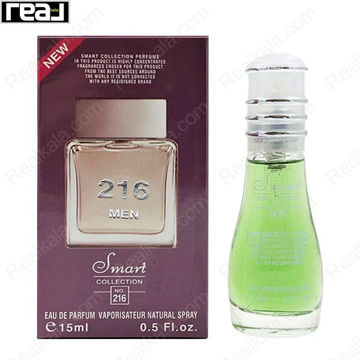 بطری اسمارت کالکشن کد 216 با تصویر عطر ایفوریا مردانه روی جعبه