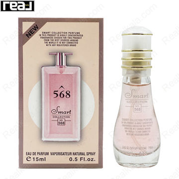 بطری اسمارت کالکشن کد 568 با تصویر عطر لانکوم آیدول زنانه روی جعبه