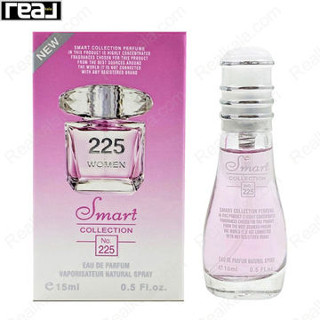 بطری اسمارت کالکشن کد 225 با تصویر عطر ورساچه برایت کریستال روی جعبه