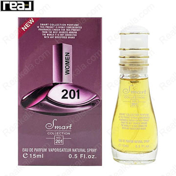 بطری اسمارت کالکشن کد 201 با تصویر عطر کلوین کلین ایفوریا زنانه روی جعبه