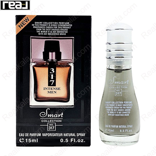 بطری اسمارت کالکشن کد 317 با تصویر عطر دیور هوم اینتنس مردانه روی جعبه