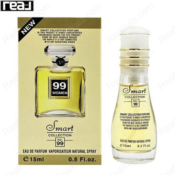 بطری اسمارت کالکشن کد 99 با تصویر عطر شنل کوکو مادمازل روی جعبه