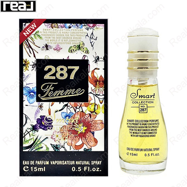 بطری اسمارت کالکشن کد 287 با تصویر گلهای مختلف روی جعبه