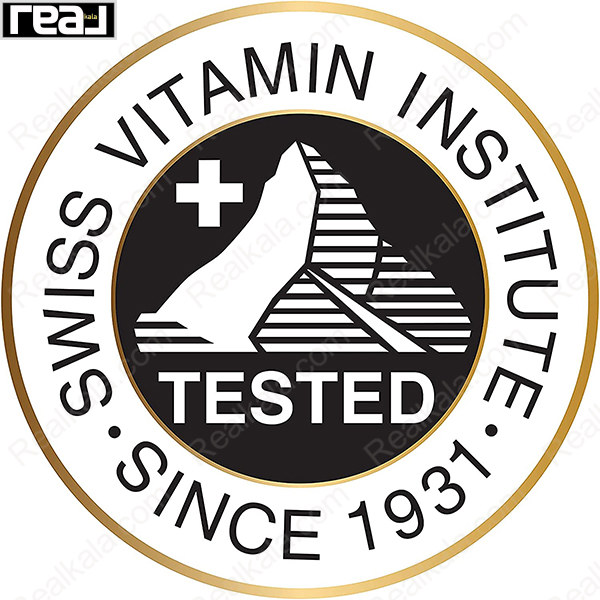 نشان Swiss Vitamin Institute Tested محصولات Pantene Pro‑V که بیانگر تست و تأیید کیفیت فرمولاسیون توسط موسسه ویتامین سوئیس از سال 1931 است