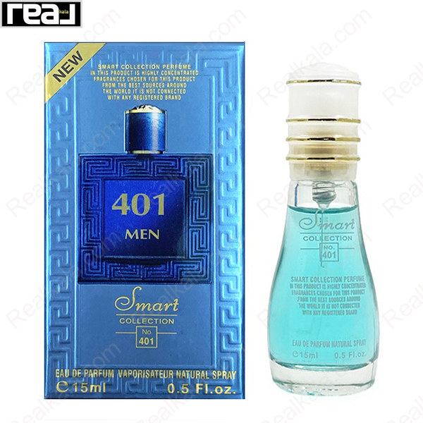 بطری اسمارت کالکشن کد 401 با تصویر عطر ورساچه اروس مردانه روی جعبه