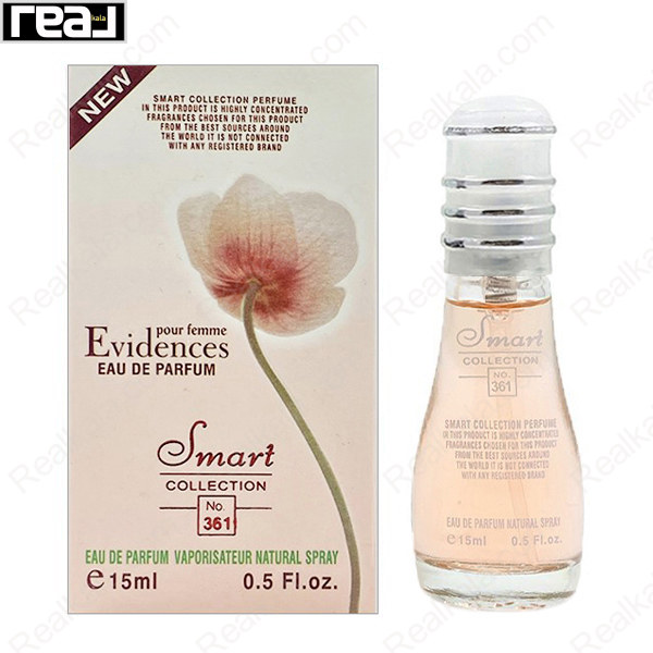 بطری اسمارت کالکشن کد 361 با نوشته ی اویدنس پور فم روی جعبه