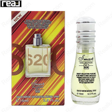 بطری اسمارت کالکشن کد 620 با تصویر عطر مولکول 02 روی جعبه