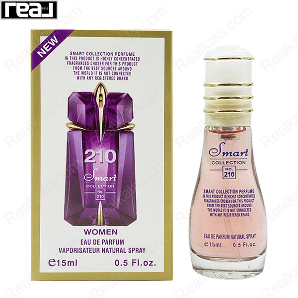 بطری اسمارت کالکشن کد 210 با تصویر عطر تیری موگلر الین روی جعبه