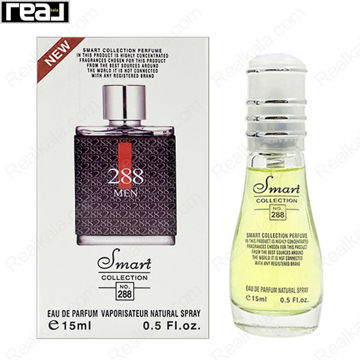 بطری اسمارت کالکشن کد 288 با تصویر عطر سی اچ مردانه روی جعبه