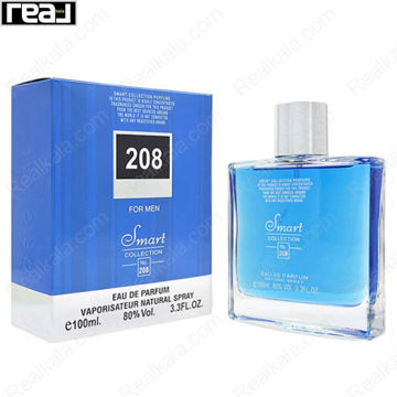 شیشه و جعبه اسمارت کالکشن کد 208 دانهیل دیزایر بلو مردانه سایز 100 میل