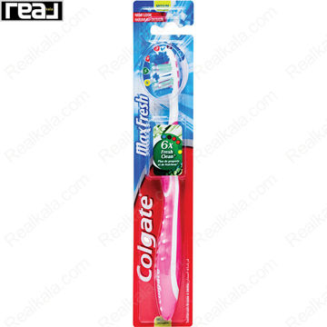 بسته‌بندی مسواک Colgate Max Fresh با برس متوسط و فناوری 6 برابر تمیزی و تازگی دهان