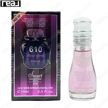 بطری اسمارت کالکشن کد 610 با تصویر عطر ویکتوریا سکرت بامبشل نیویورک زنانه روی جعبه