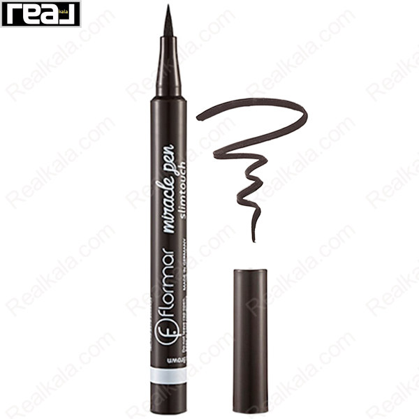 خط چشم خودکاری ماژیکی فلورمار مدل میراکل پن شماره 003 قهوه ای عقیق Flormar Miracle Pen Slim Touch Sardonyx Brown Eyeliner