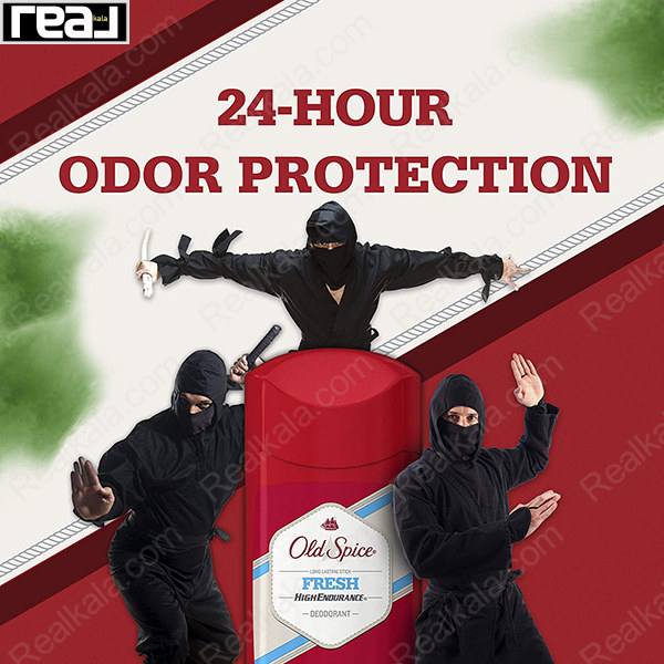 دئودورانت Old Spice Fresh با محافظت مؤثر ۲۴ ساعته در برابر بوی نامطبوع بدن