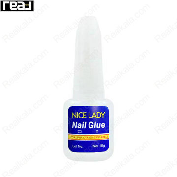 چسب ناخن Nice Lady مدل Nail Glue حجم 10 گرم با فرمول آلفا سیانوآکریلات
