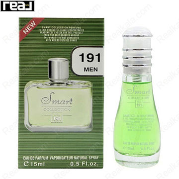 بطری اسمارت کالکشن کد 191 با تصویر عطر لاگوست اسنشیال سبز مردانه روی جعبه