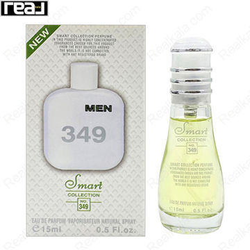 بطری اسمارت کالکشن کد 349 با تصویر عطر لاگوست بلنک روی جعبه