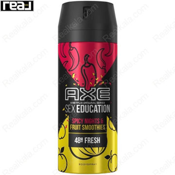 اسپری بدن آکس مدل اسپایسی نایتز و فروت اسموتیز با رایحه گرم و میوه‌ای و ماندگاری 48 ساعت