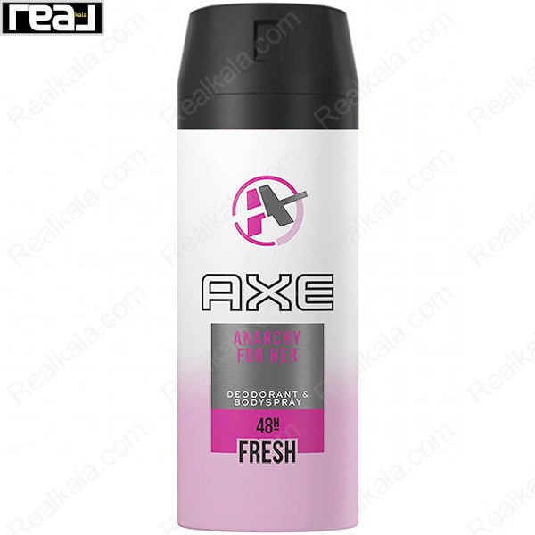 اسپری بدن آکس مدل آنارکی فور هر با رایحه زنانه و تازه و ماندگاری 48 ساعت