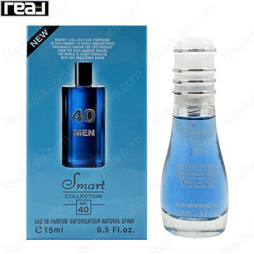 بطری اسمارت کالکشن کد 40 با تصویر عطر کول واتر مردانه روی جعبه